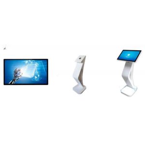 21.5" inch floor stand all-in-one LCD interactive kiosk touchscreen commercial