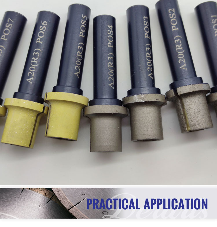 6mm Vacuum Brazed Diamond Finger Bits for Marble Drilling Feed Rate 24-48" per minute