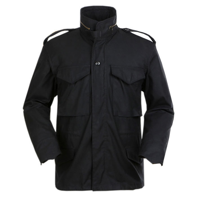 Men's Custom Woodland Camouflage Tactical Combat Jacket for Winter Outdoor Training