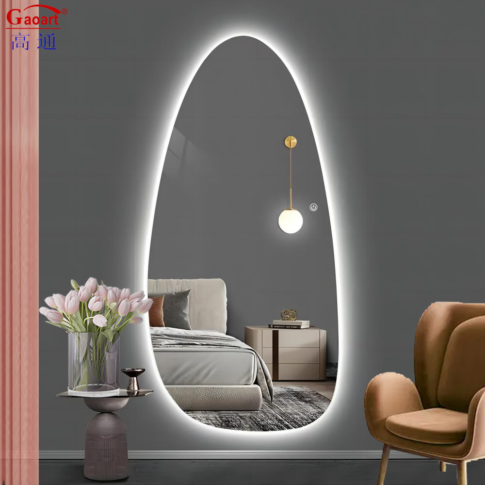 Customized Size Silver Mirror LED Bathroom Wall Light for Living Room Bedroom Decoration