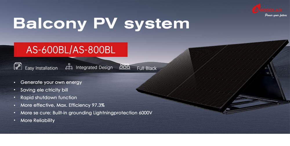 Amosolar Solar Europe Warehouse 600W 800W Balcony Solar Panel System System Integration