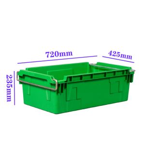 China Nesting Plastic Crate Stackable Storage Heavy Duty Plastic Crate With Handle on sale