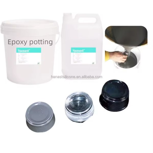 Black High Temperature Potting Compound Epoxy Electronic Bulk Liquid Silicone 5