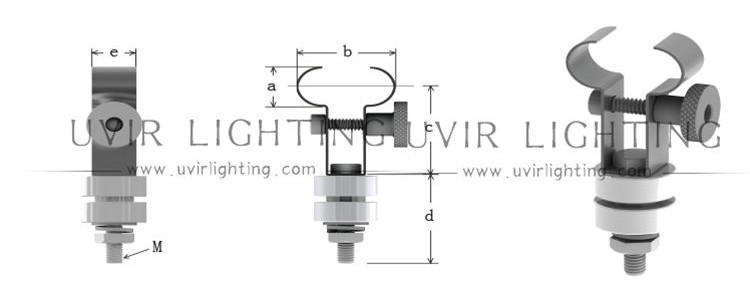 14mm IR Lamp Holder , twin tube short wave Infrared Heat Lamp Holder