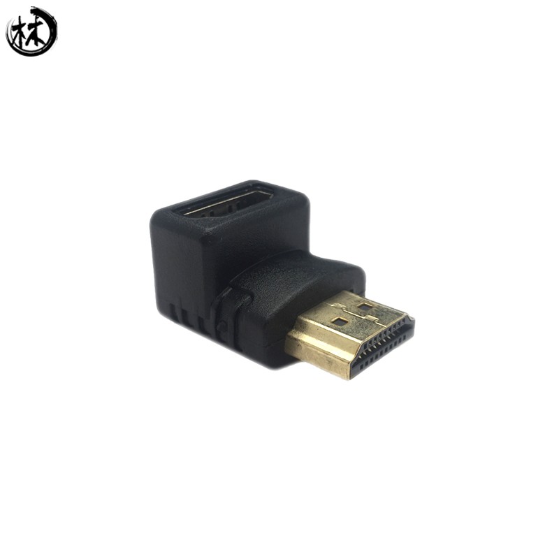 HDTV Female to male adapter,HDTV/F to HDTV/M with golden plate,90 degrees HDTV adapter