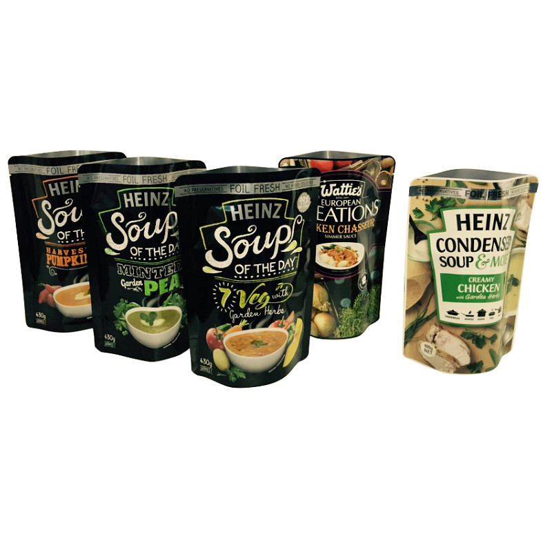 Custom Food Grade Resealable Retort Standing Pouch For Soup Superfood Packaging Bags