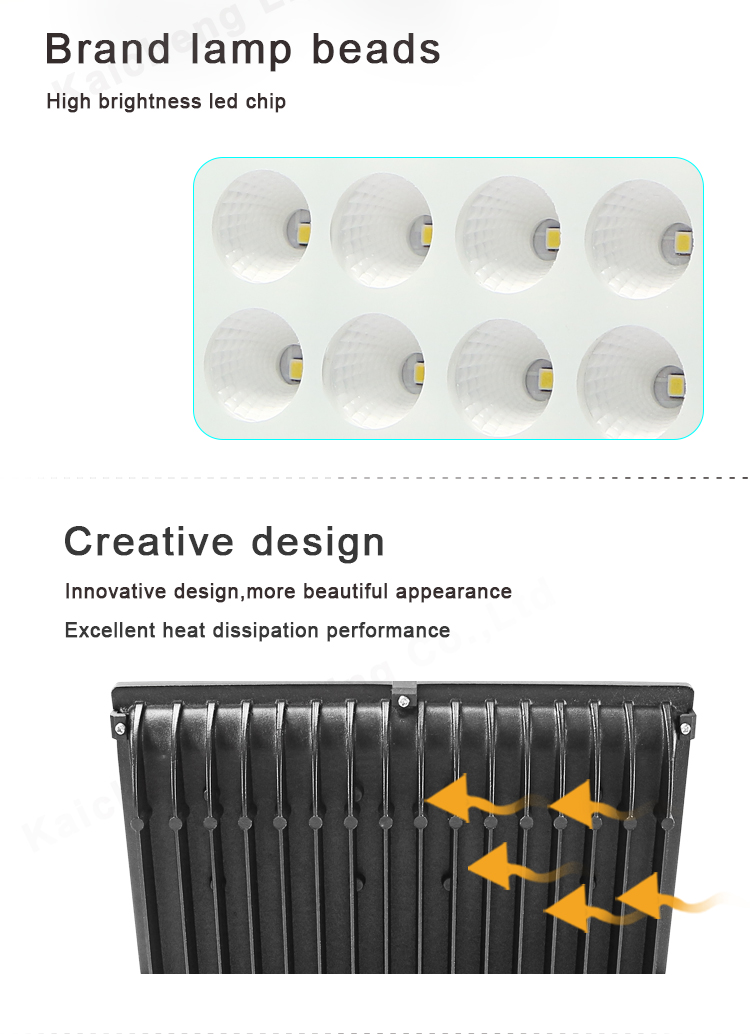 Outside 200W LED Flood Light CE Approved Aluminum Housing Waterproof