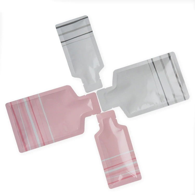 Bottle Shape Alu Foil Stand Up Pouch With Spout , Drink 50ml Spout Pouch