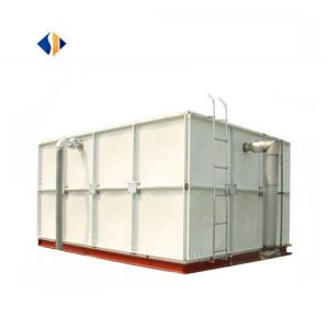 China Large Volume GRP Water Tank 100m3 with Hot Galvanized Steel Frame and External Ladder on sale
