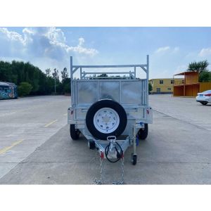 Silver Hydraulic Tipper Trailers Double Axis Dump Box Trailer 8x5