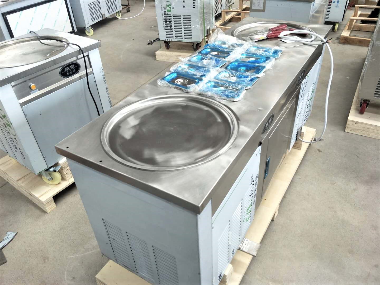 Ice Cream Roll Making Equipment with International Brands Compressor in Thailand