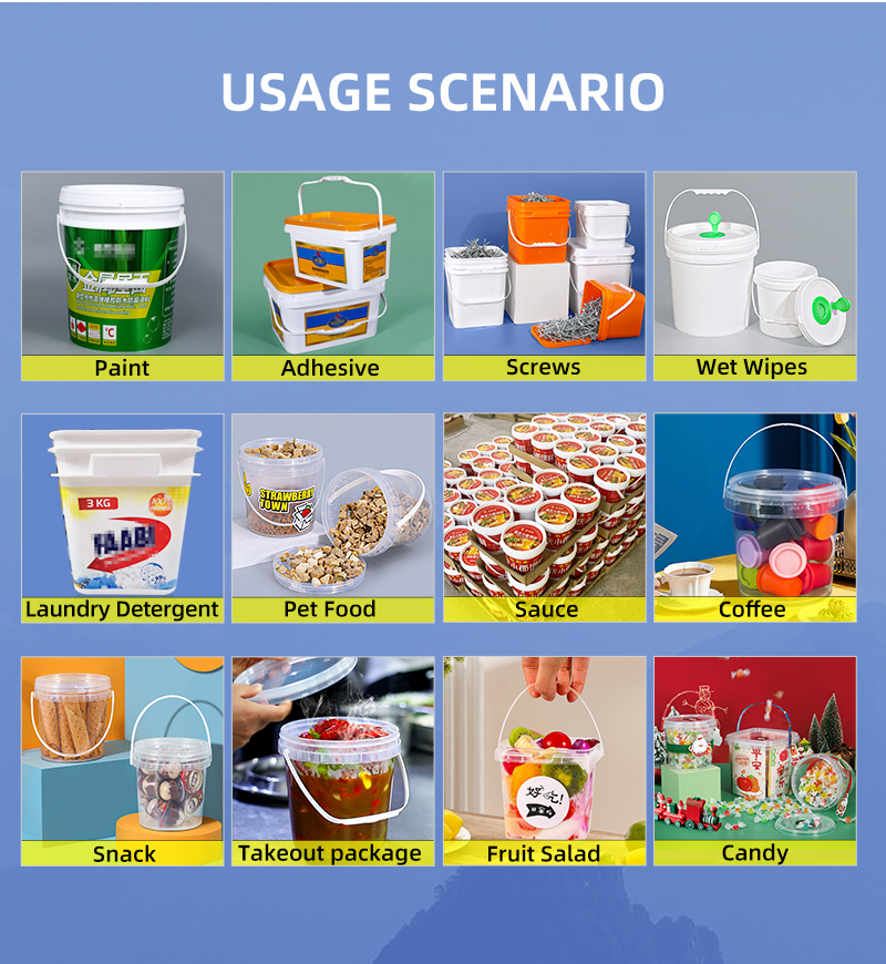 Gallon Bucket 100% Material Chemical Storage Container Well Sealing Customizable Color