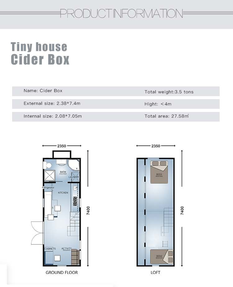 Prefabricated House With Light Steel Structure Tiny House On Wheels Modular Home