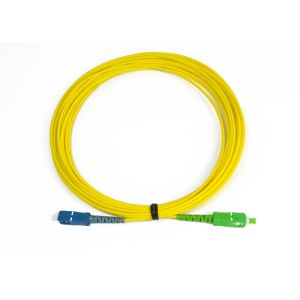 SC-SC/ APC Simplex Singlemode Optical Fiber Patch Cord Compliant With ANSI, NTT SC Standard
