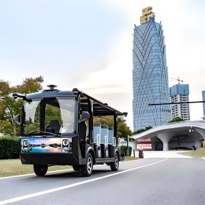 NEWBASE Yokee 14-Seater Autonomous Sightseeing Vehicle with Eco-Friendly