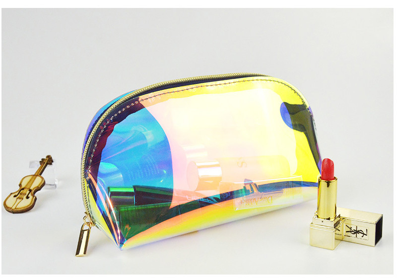 TPU Custom Clear Waterproof Holographic Cosmetic Bag