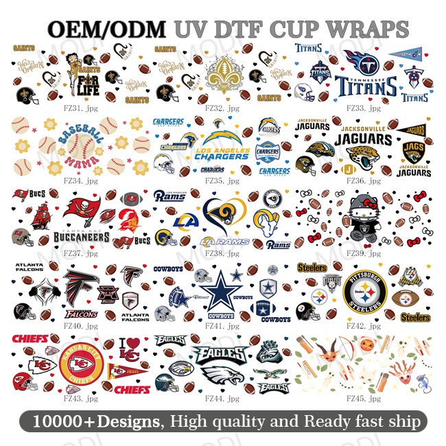 Hello Kitty 16Oz Baseball Sports Balls UV DTF Transfer Cup Wrap Stickers For Glass Tumblers Custom Designs