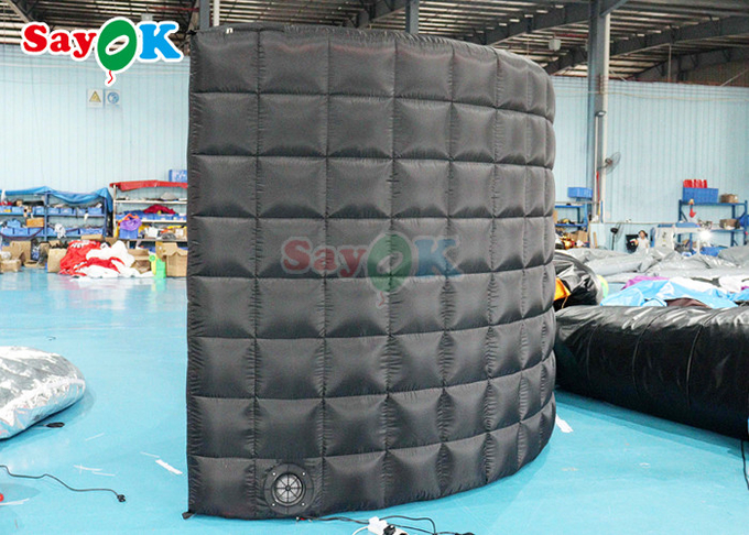 Portable Curved Inflatable Photo Booth Backdrop Wall For Exhibition