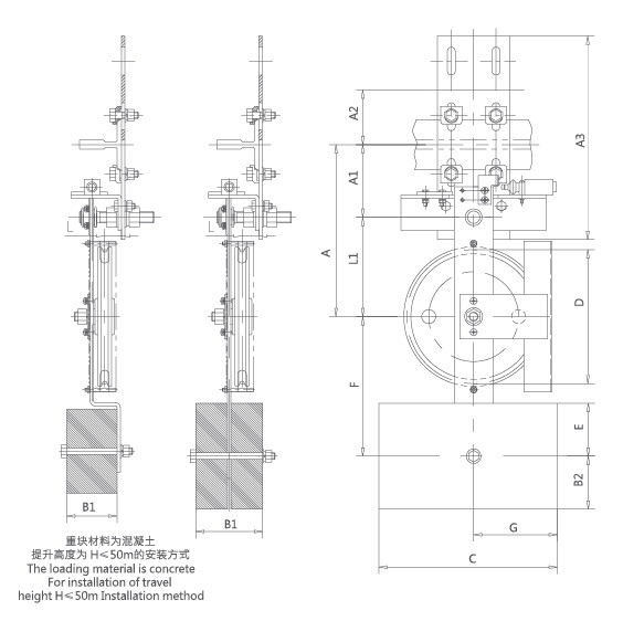 Hoisting Height ≤120M Elevator Speed Governor With One Way / Bidirectional