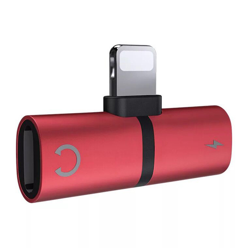 2 in 1 Dual Mini Jack Adapter Capsule Lightning Charger and Headphone Adapter Splitter Compatible with Phone