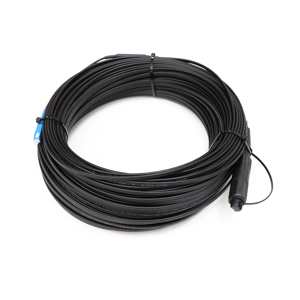 FTTH Outdoor Flat Drop Cable Patch Cord IP68 OptiTap To SC Pre-Connectorized