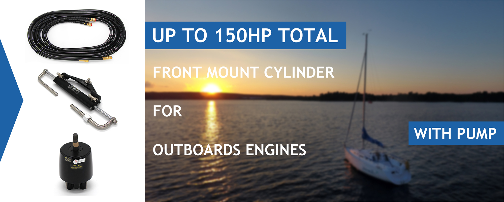 Marine Outboard Hydraulic Steering Kit For Boats Up To 150HP Outboard Engines Winibo ZA0300