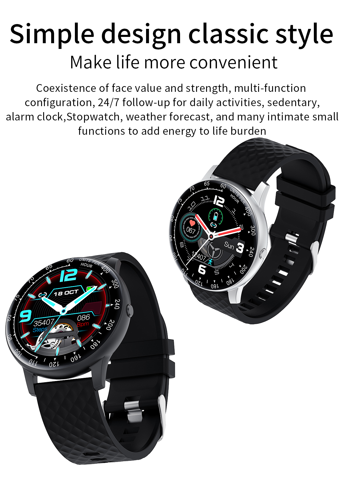 H30 Sport Heart Rate Waterproof Smartwatch Men Fitness Tracker DIY IP68 For Women