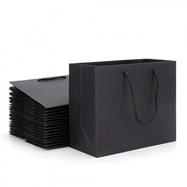 Customized Matte Black Paper Gift Shopping Bag for Retail of Handmade Luxury
