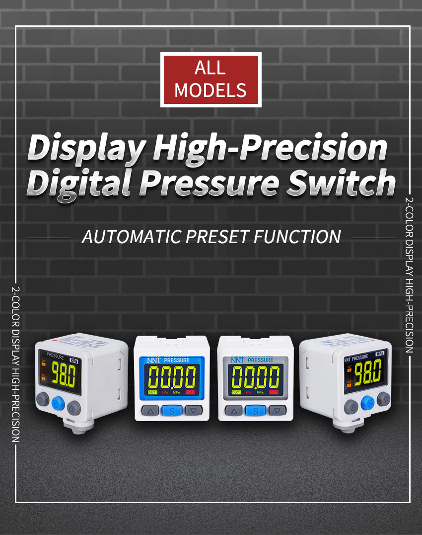 0.1kpa-0.001mpa Digital Pressure Switches , CE Air Pressure Control Switch