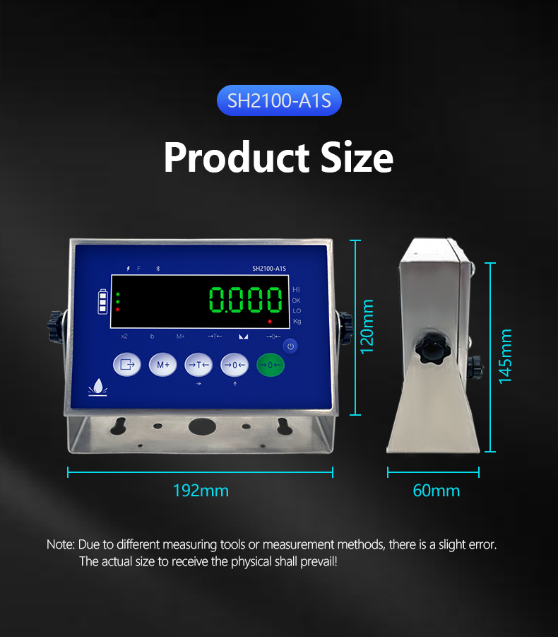 SOHE A1S Meter 304 Waterproof Scale All Stainless Steel with Weight Indicator