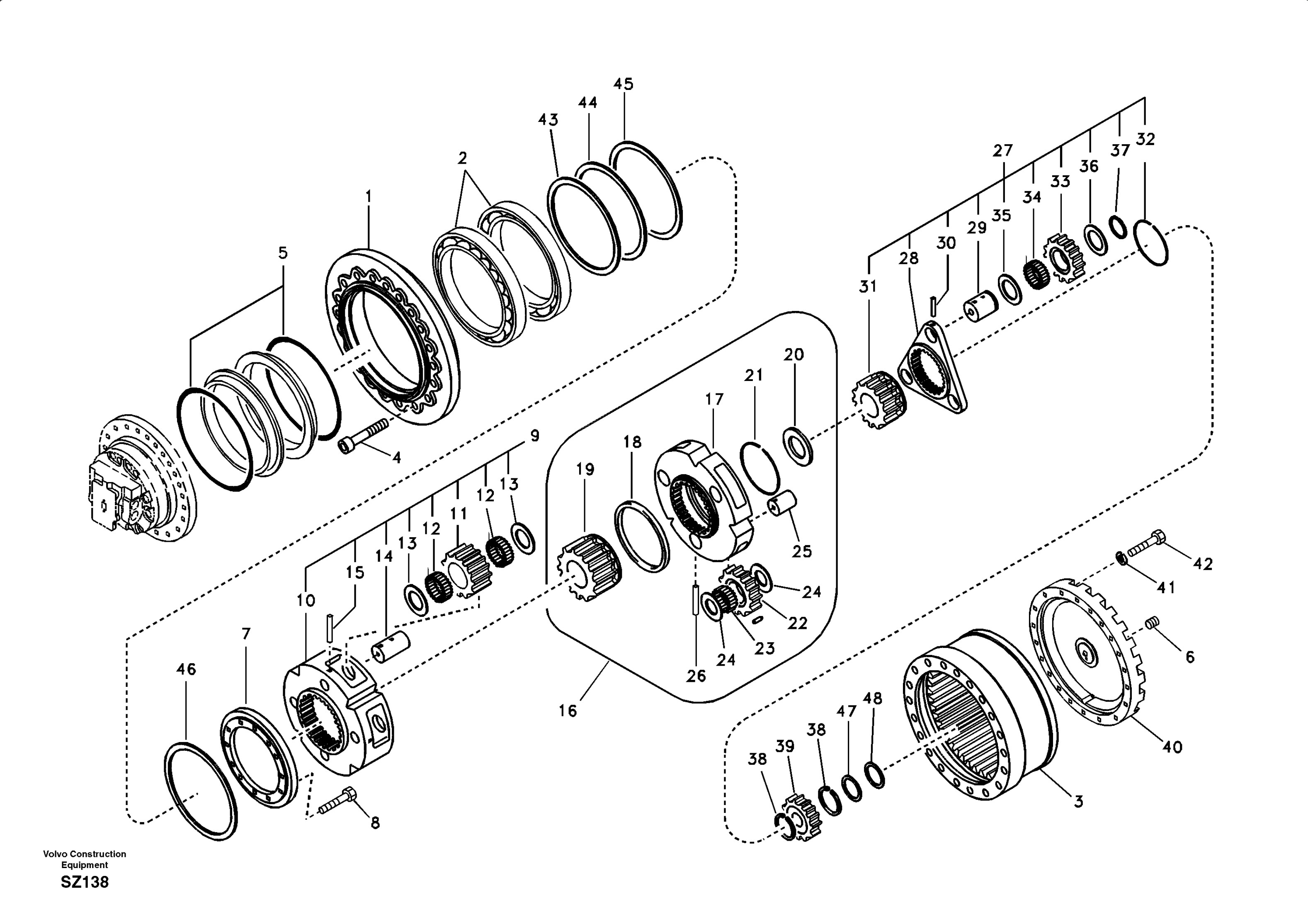 EC240 Vol-vo Final Drive Assembly VOE 14528735 VOE 14528734