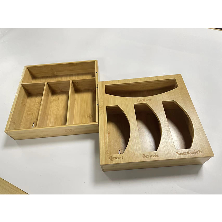 Multifunction Bamboo Ziplock Bag Storage Box Lunch Bag Zipper Bag Classification Box