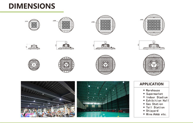 240W UFO LED High Bay Light Elegant Appearance Explosion Proof