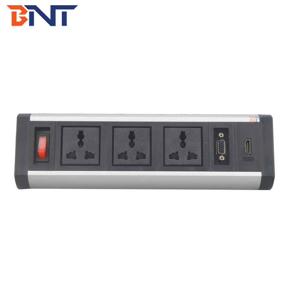 Double usb charger without cut-out hole movable table top power outlet for office table