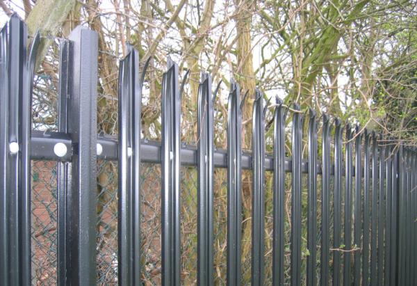 Tubular Security Palisade Fencing Electric Welded Steel Flat Bar For Railway