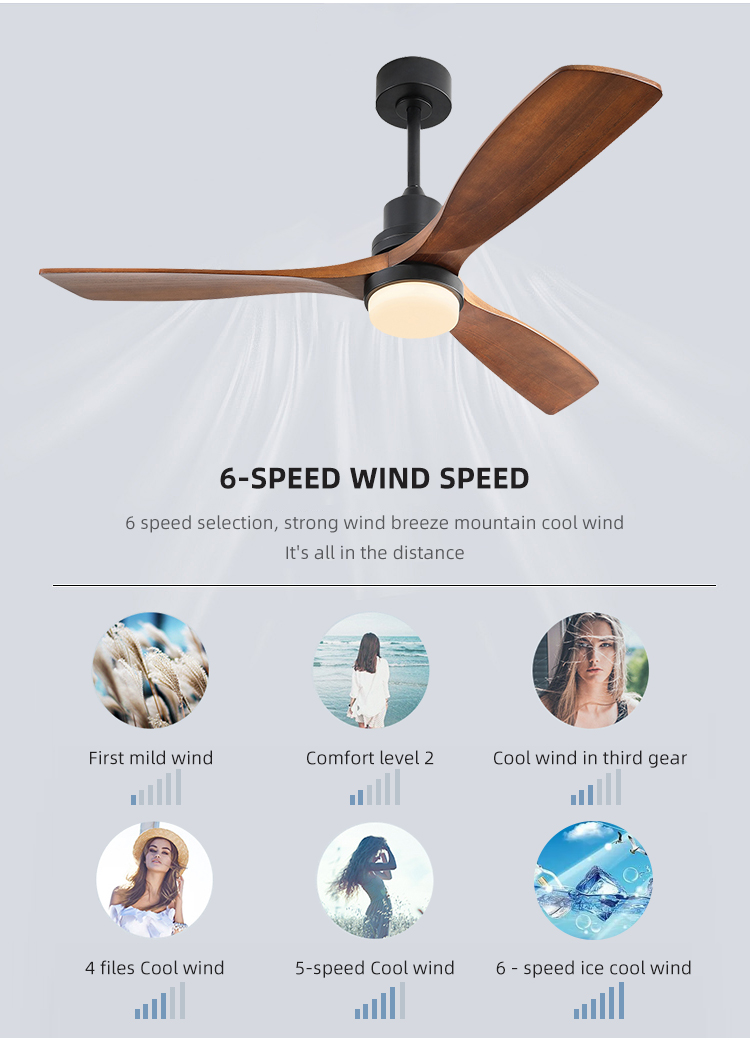 4100K 3 Blade Wood Ceiling Fan Light