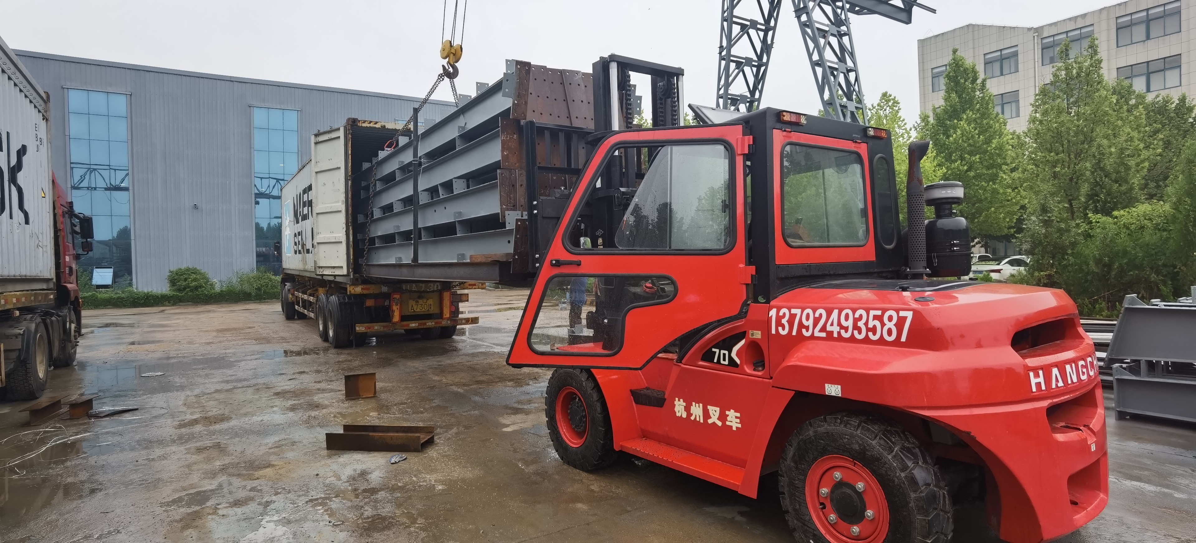 Prefab H-Beam Steel Structure Poultry House Sandwich Panel Insulation