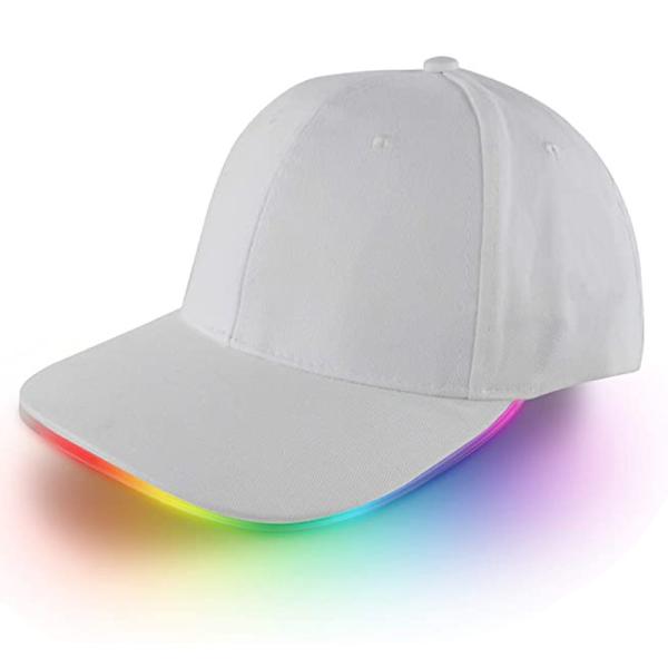 Quality Light Up LED Baseball Hats Multi Color Adjustable Velcro Strip for sale