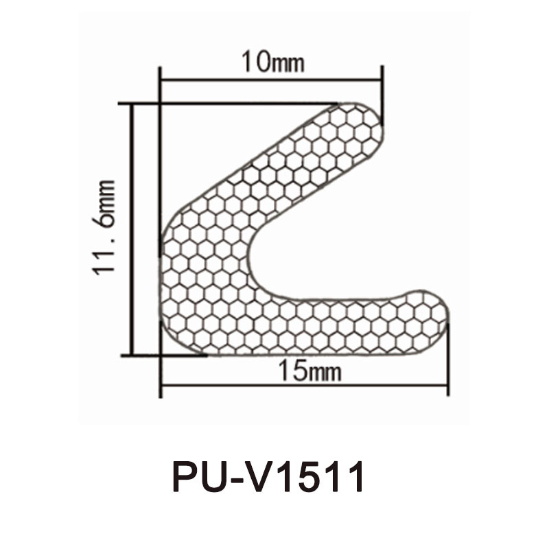 V Shape Self Adhesive Foam Seal Strips Coffee Color For Metal Door