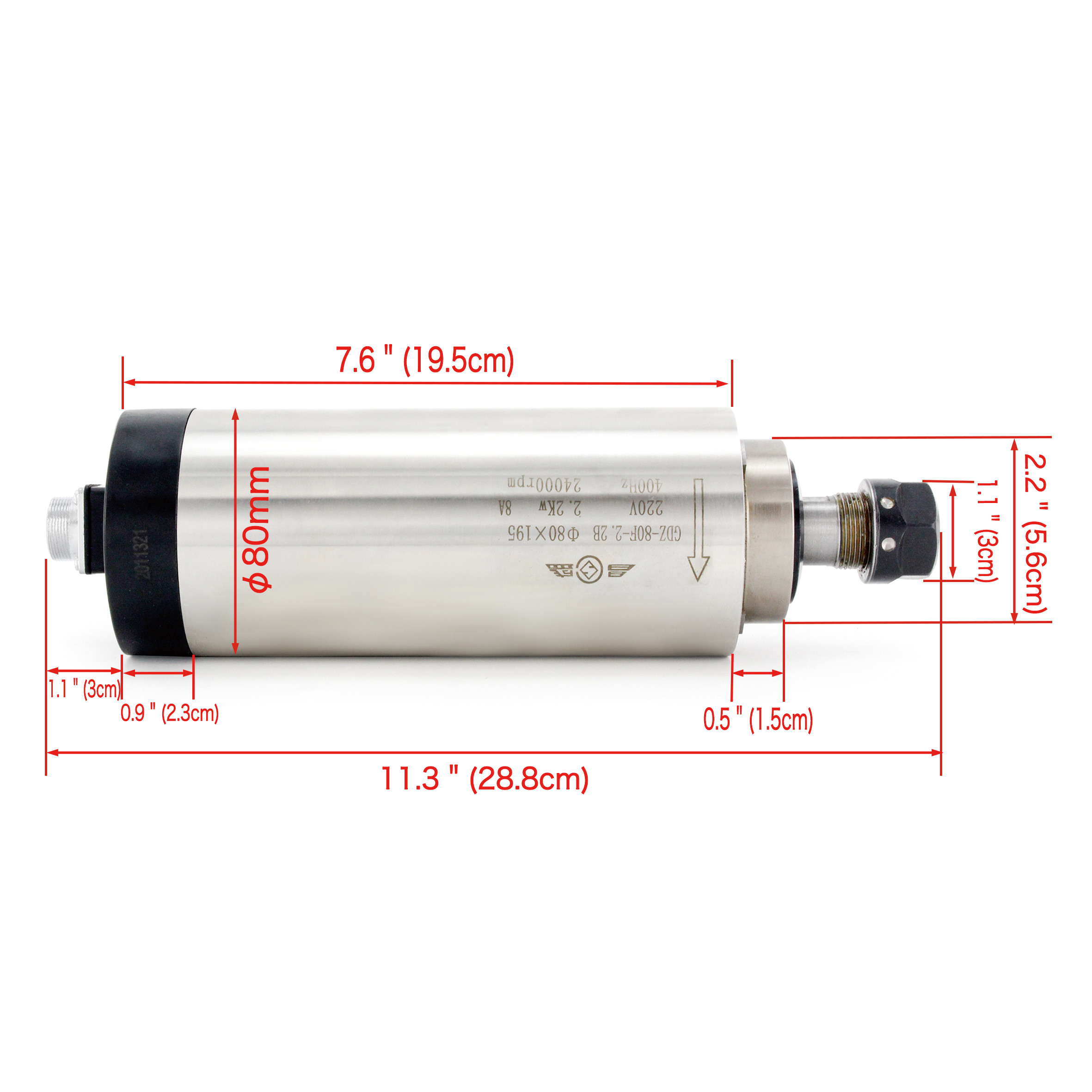 CNC Air Cooling Spindle Motor Kit ER20 4Bearings FL Inverter For Wood Engraving