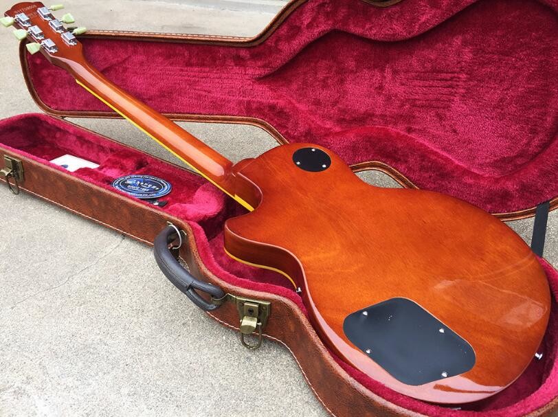 Custom LP electric guitar, Rosewood Fingerboard & Solid Mahogany Body Tobacco Burst electric guitar, Free shipping