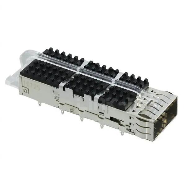 TE 2170705-1 ZQSFP+ Cage with Heat Sink Connector 1x1 Included Lightpipe 28 Gb/s
