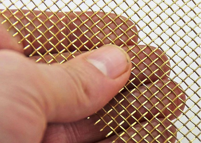 2.03mm Dia Brass Woven Wire Mesh / Brass Wire Cloth Plain Weave