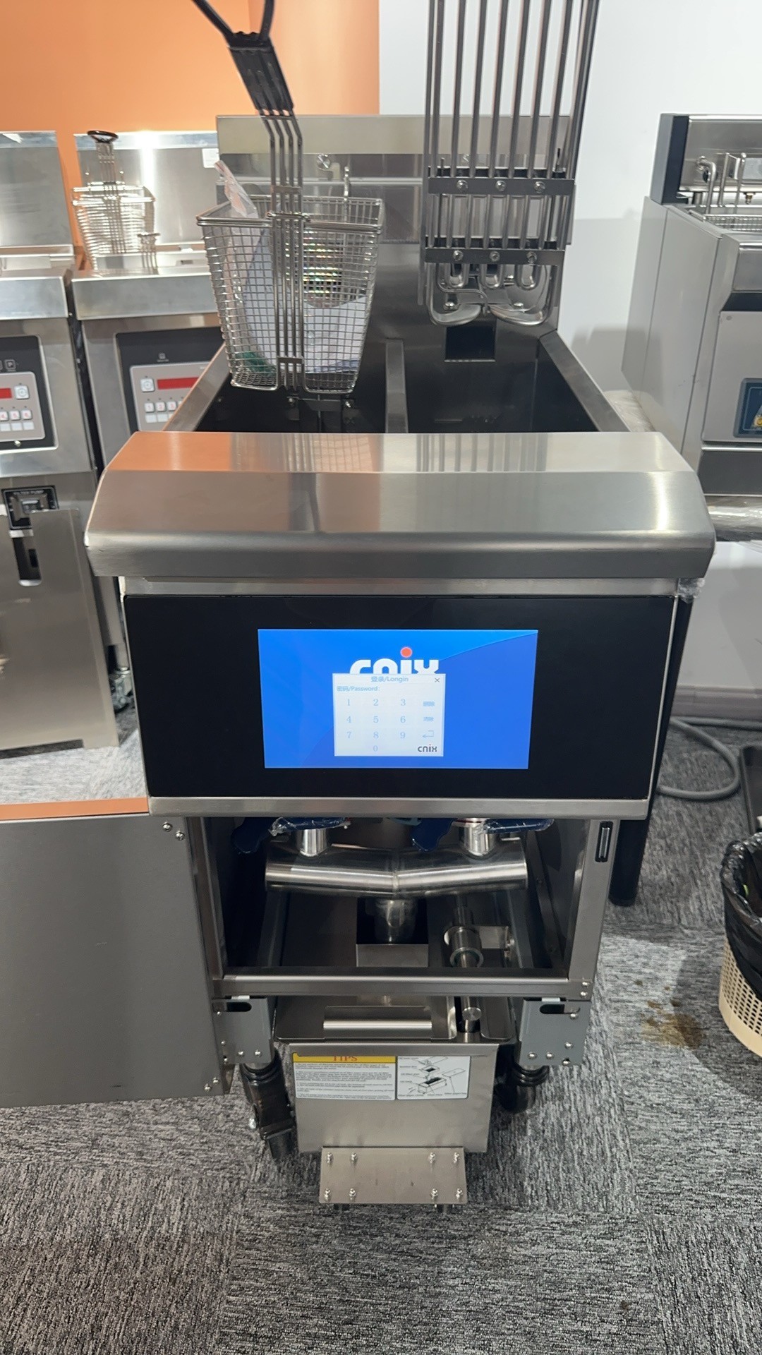 14.3kw 380V Touchscreen Smart Panel With Oil Filter System Electric Open Fryer