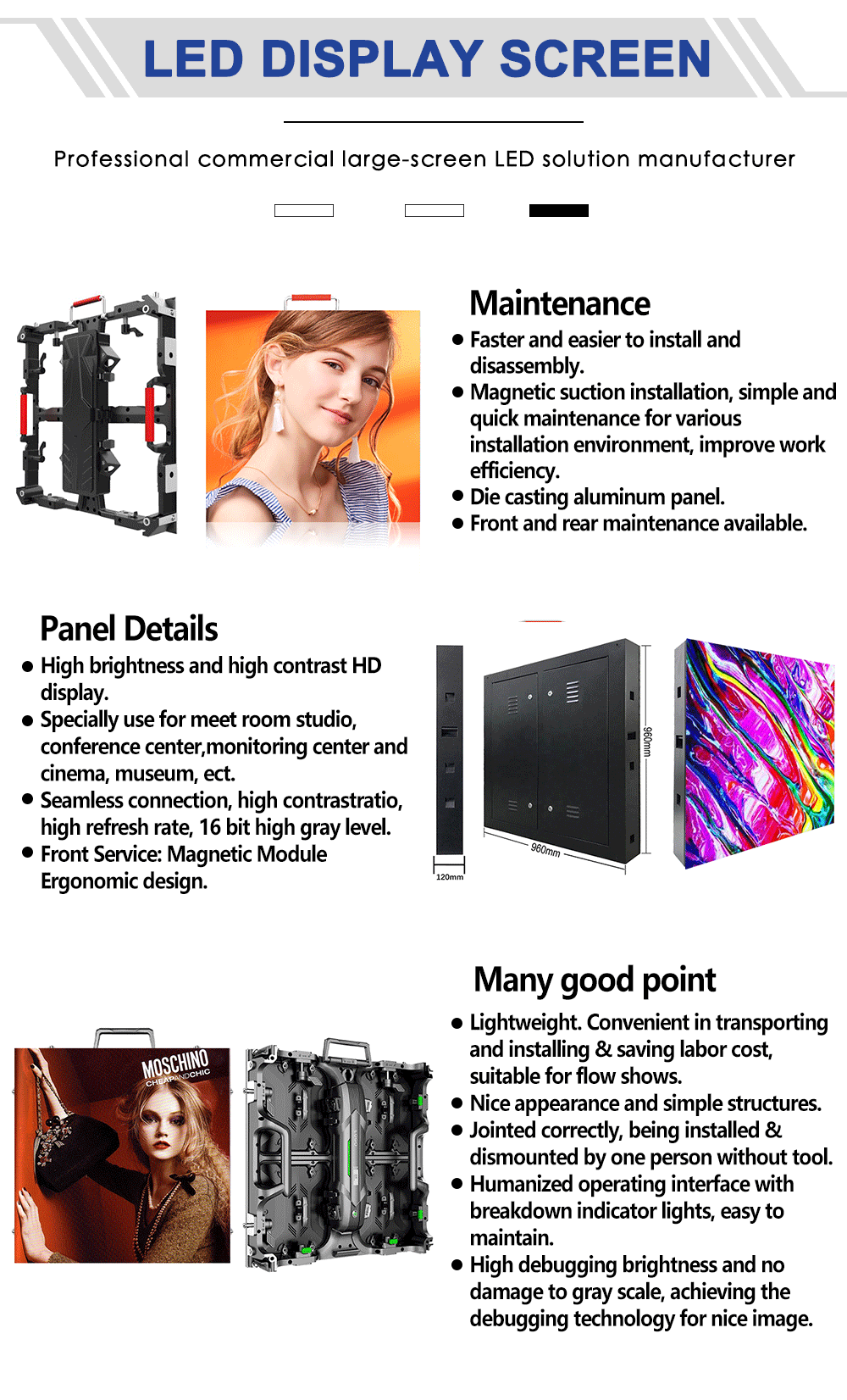 Lightweight Flex LED Display Screen Wall Multicolor 2mm Pixel Pitch