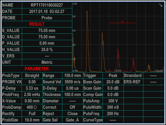 Ultrasonic flaw detector TFD807C