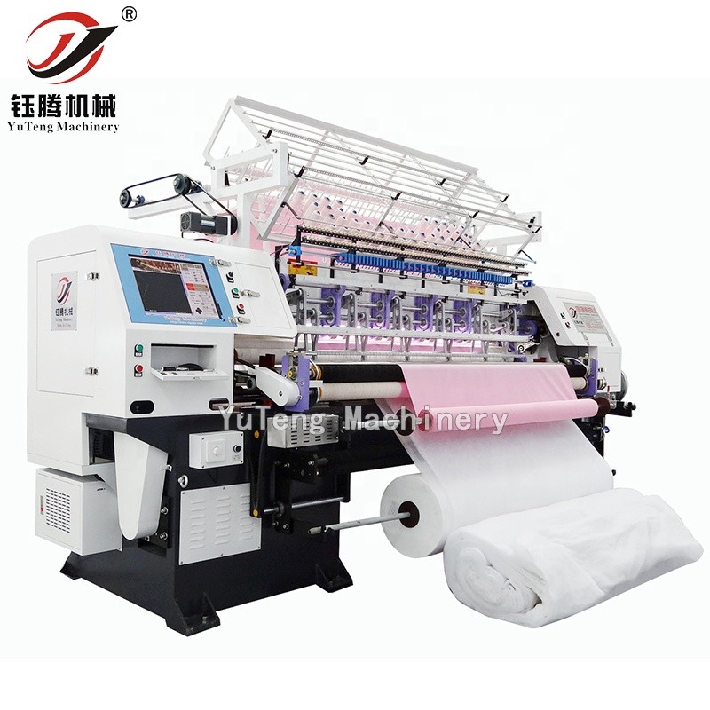 Computerized High Speed Multi Needle Shuttle Quilting Machine For Seat Cover Bedspread
