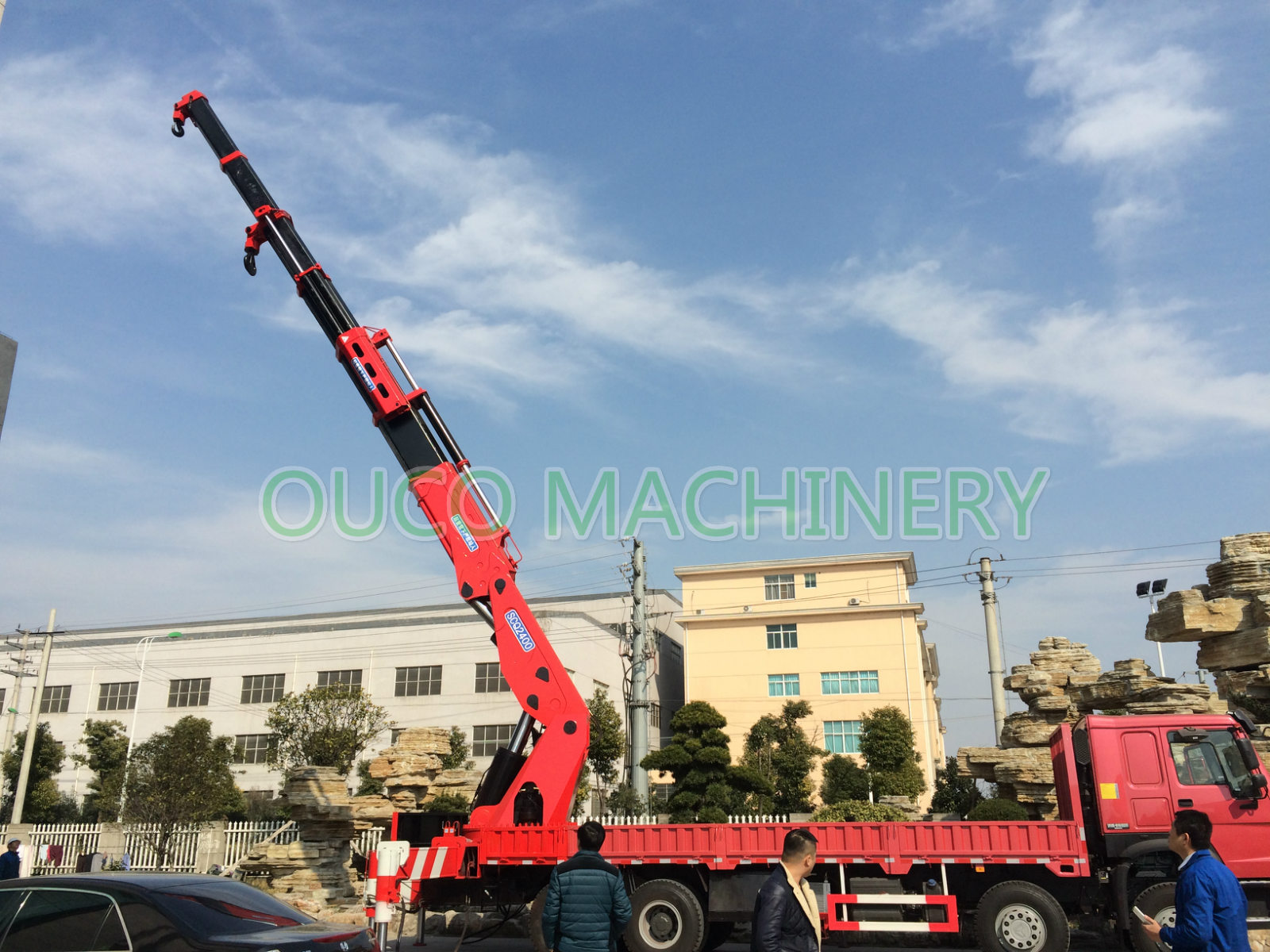 Mobile 80t Semi Knuckle Boom Lorry Mounted Crane