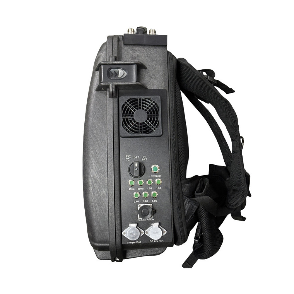 50W 70W Backpack Drone Jammer 400MHz 800MHz 1.2G 2.4G 5.2G 5.8G Anti FPV