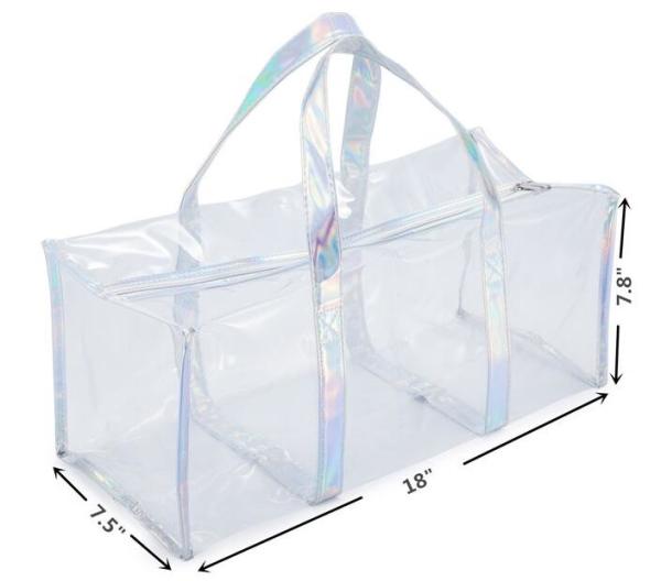 Zipper closure Stadium Bag Transparent Tote Bag Large Beach Bag And Totes With